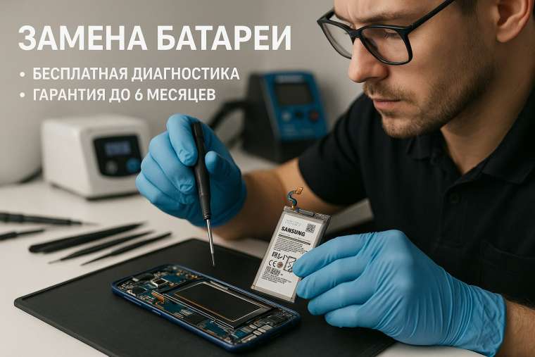 Замена батареи Samsung S8 в Гомеле