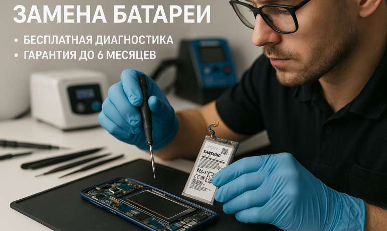 Замена батареи Samsung S8 в Гомеле