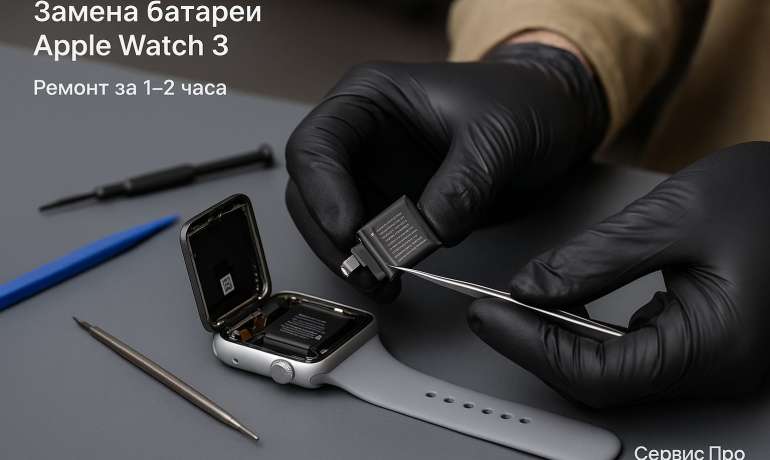 Замена батареи Apple Watch 3 в Гомеле