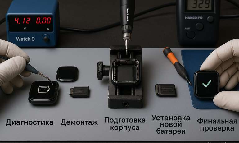 Замена батареи Apple Watch 9 в Гомеле