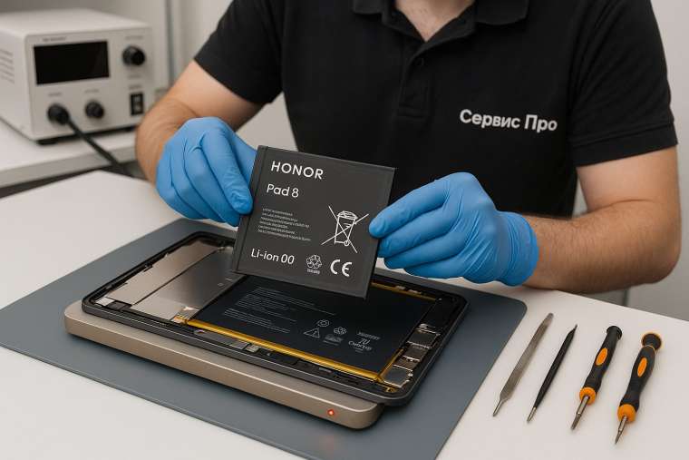 Замена батареи Honor Pad 8 в Гомеле