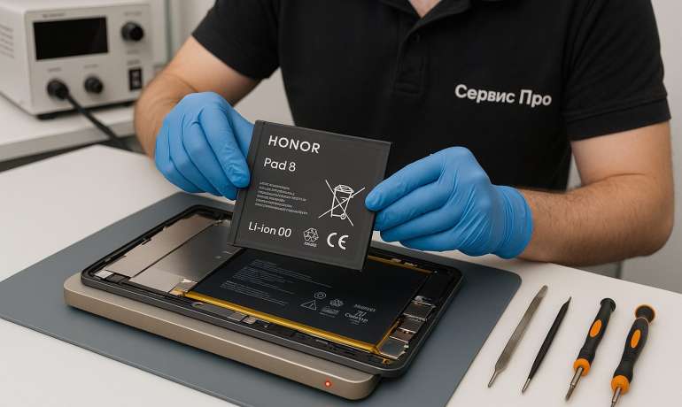 Замена батареи Honor Pad 8 в Гомеле