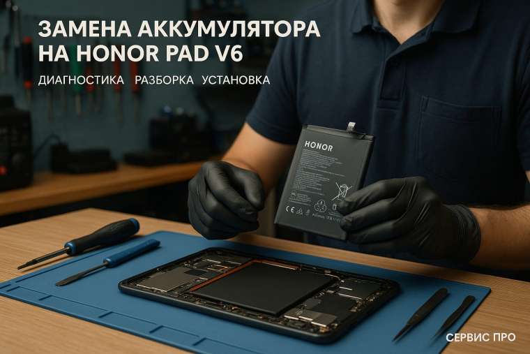 Замена батареи Honor Pad V6 в Гомеле