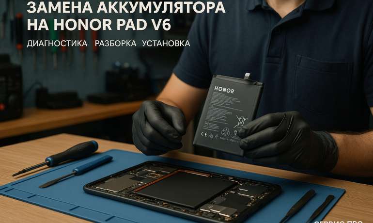 Замена батареи Honor Pad V6 в Гомеле