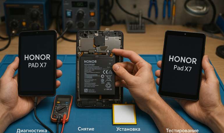 Замена батареи Honor Pad X7 в Гомеле