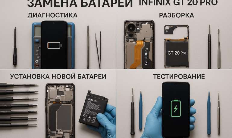 Замена батареи Infinix GT 20 Pro в Гомеле