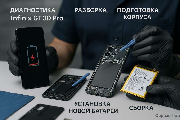 Замена батареи Infinix GT 30 Pro в Гомеле