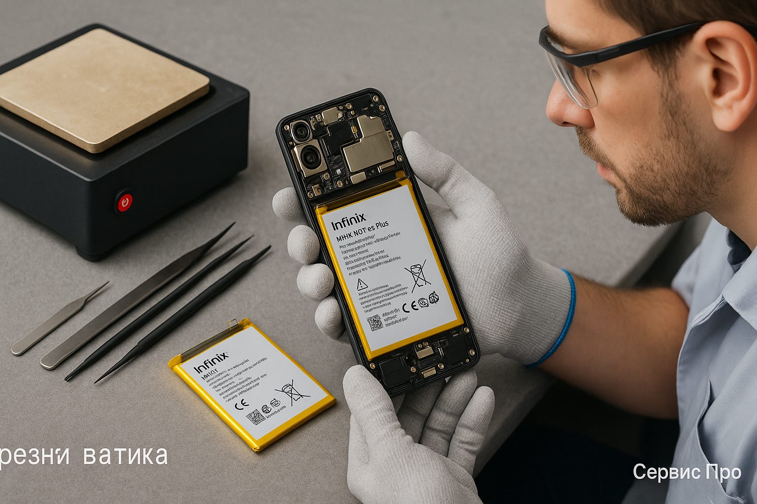 Замена батареи Infinix Hot 50 Pro Plus в Гомеле