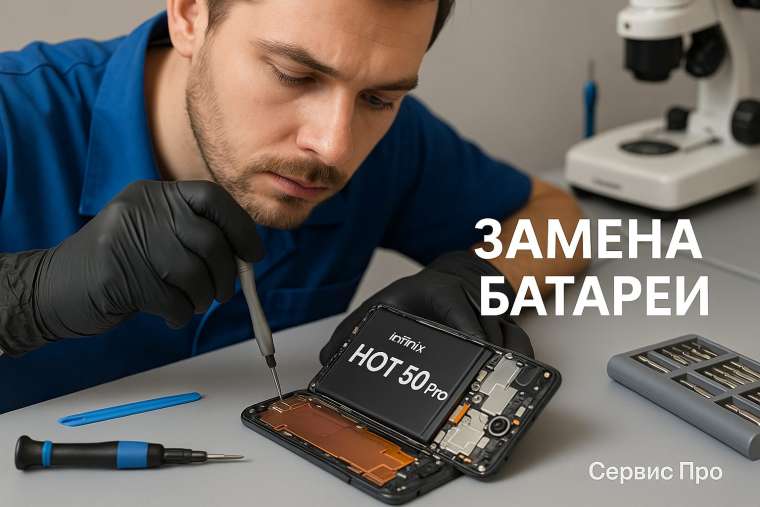 Замена батареи Infinix Hot 50 Pro в Гомеле