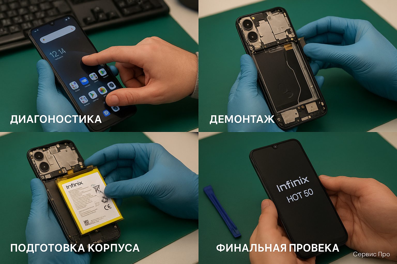 Замена батареи Infinix Hot 50 в Гомеле