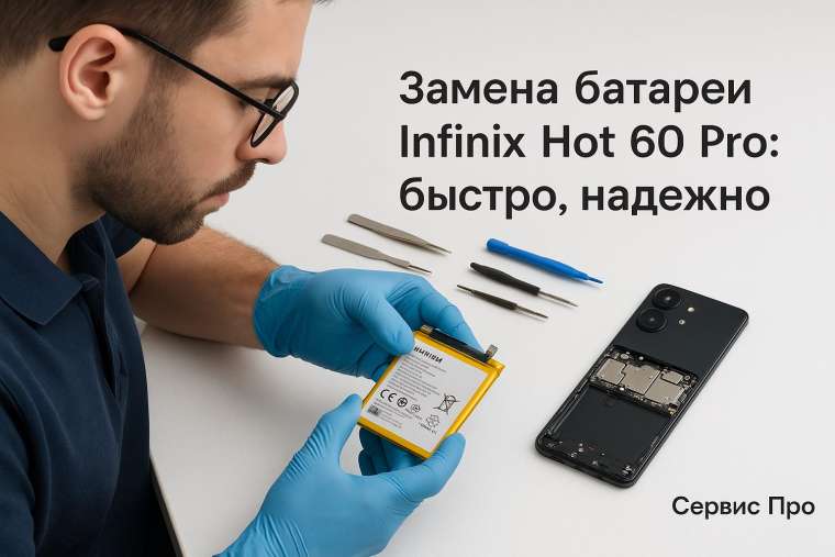 Замена батареи Infinix Hot 60 Pro в Гомеле