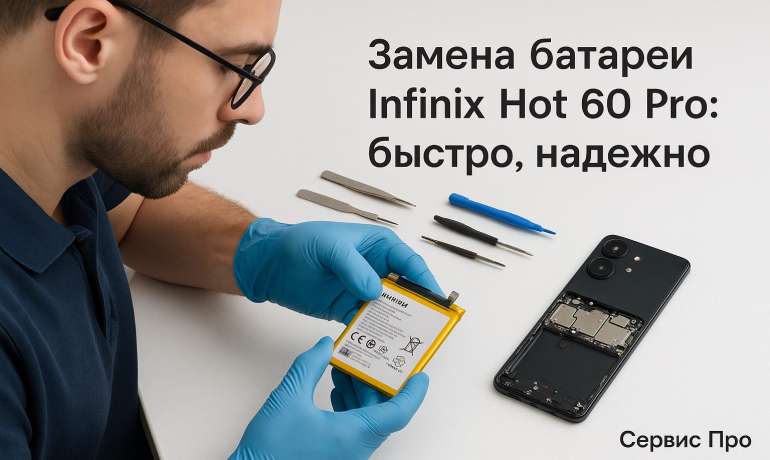 Замена батареи Infinix Hot 60 Pro в Гомеле