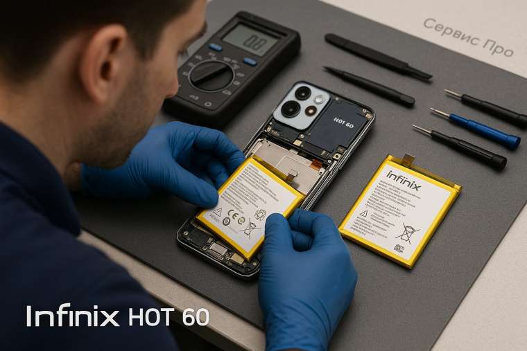 Замена батареи Infinix Hot 60  в Гомеле