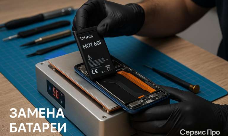 Замена батареи Infinix Hot 60i в Гомеле