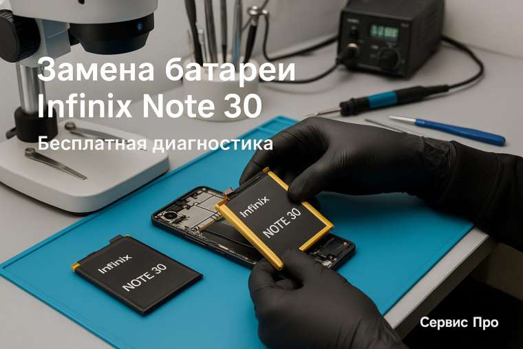 Замена батареи Infinix Note 30 в Гомеле