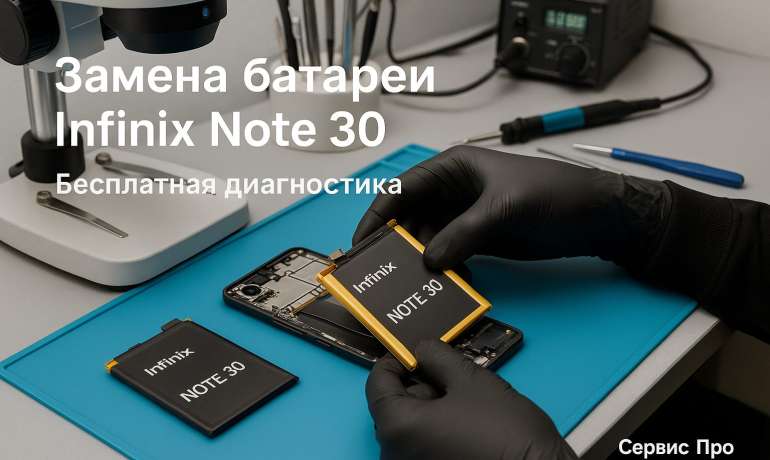 Замена батареи Infinix Note 30 в Гомеле