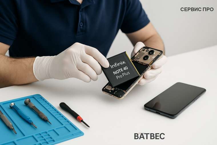Замена батареи Infinix Note 40 Pro Plus в Гомеле