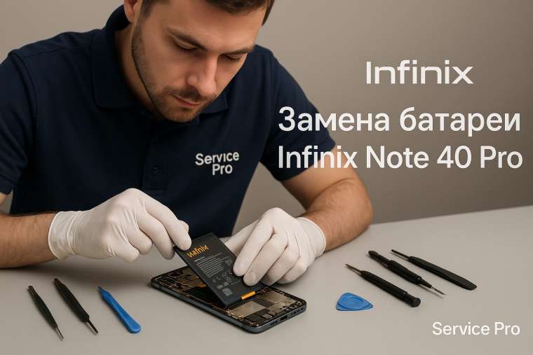 Замена батареи Infinix Note 40 Pro в Гомеле