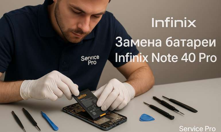 Замена батареи Infinix Note 40 Pro в Гомеле