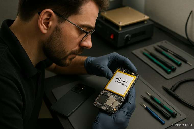 Замена батареи Infinix Note 50 Pro в Гомеле