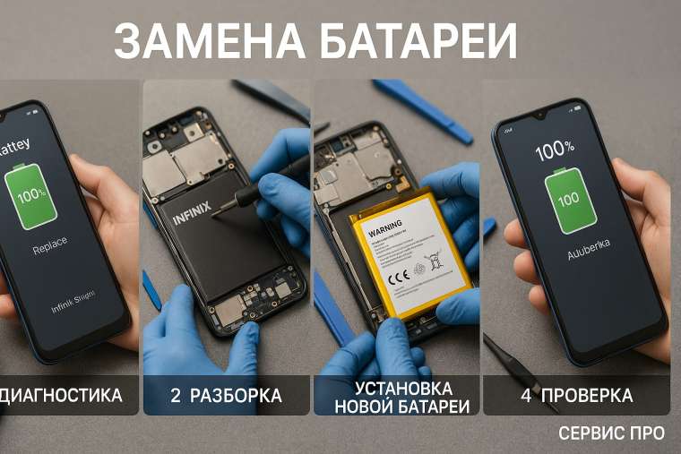 Замена батареи Infinix Smart 10 Plus в Гомеле