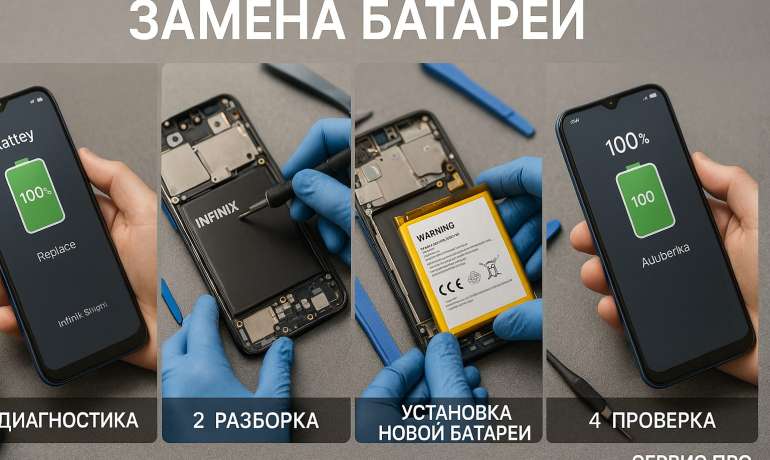 Замена батареи Infinix Smart 10 Plus в Гомеле