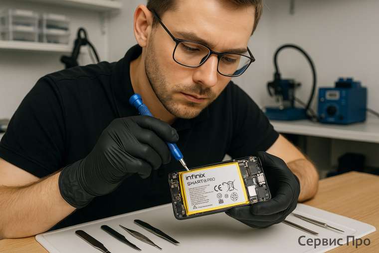 Замена батареи Infinix Smart 8 Pro в Гомеле