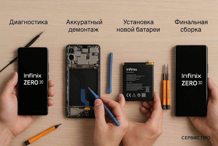 Замена батареи Infinix Zero 30  в Гомеле