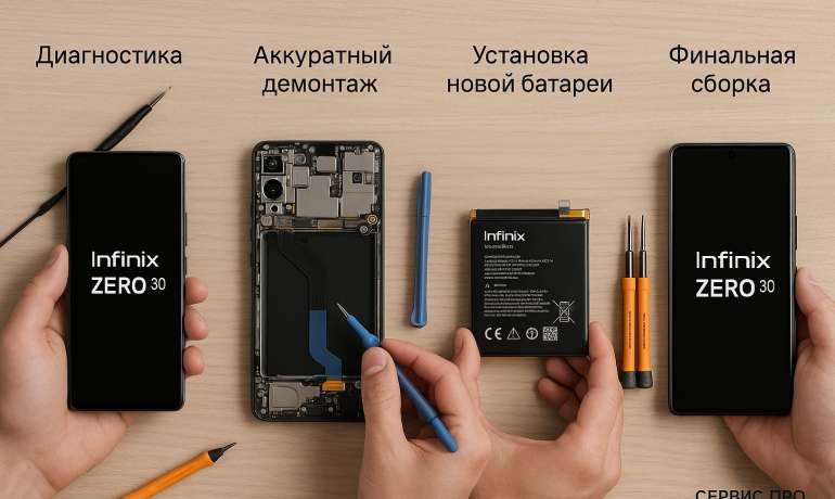 Замена батареи Infinix Zero 30  в Гомеле