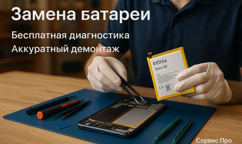 Замена батареи Infinix Zero 40  в Гомеле