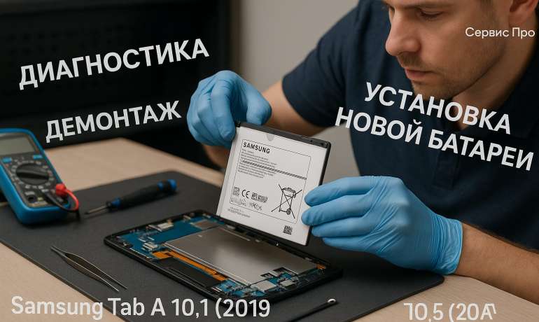Замена батареи Samsung Galaxy Tab A 10.1 (2019) в Гомеле
