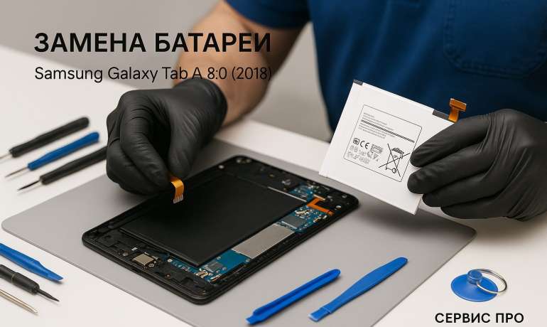 Замена батареи Samsung Galaxy Tab A 8.0 (2018) в Гомеле