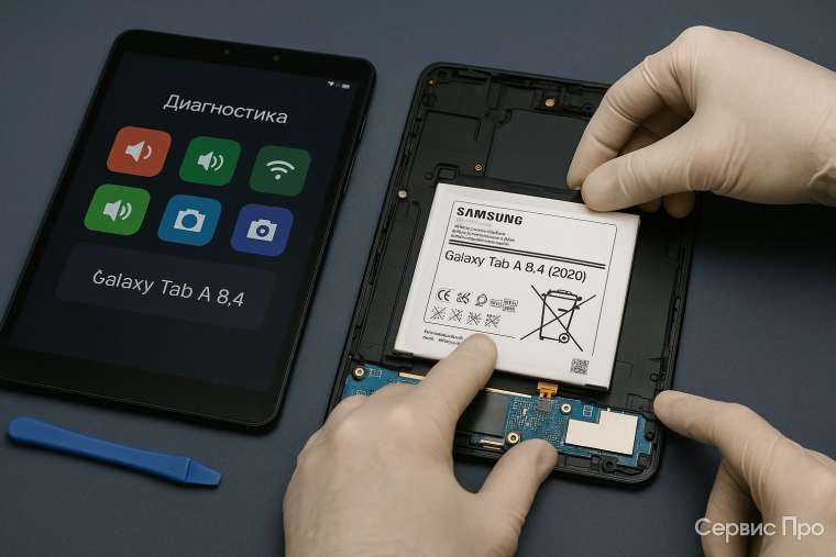 Замена батареи Samsung Galaxy Tab A 8.4 (2020) в Гомеле
