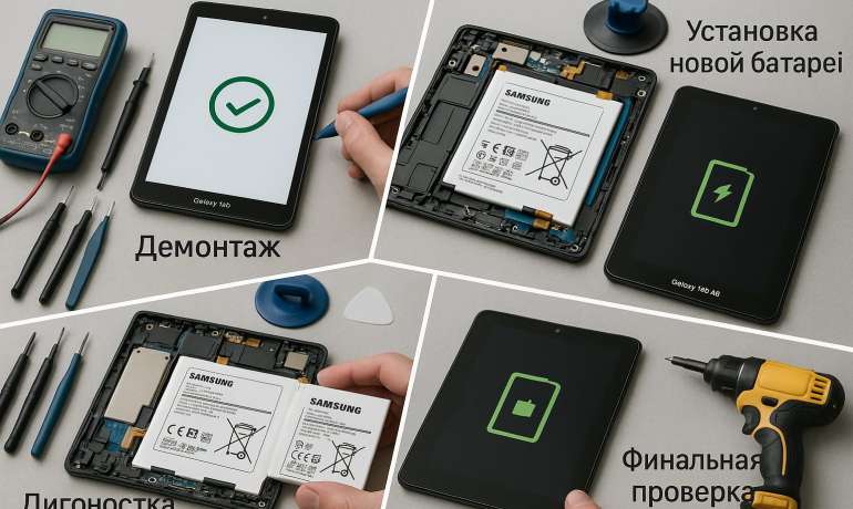 Замена батареи Samsung Galaxy Tab A8 в Гомеле