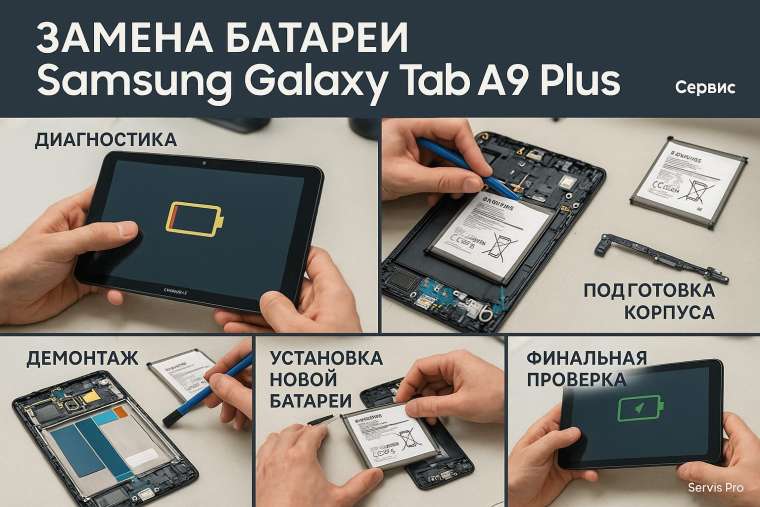 Замена батареи Samsung Galaxy Tab A9 Plus в Гомеле