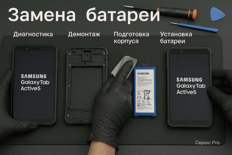 Замена батареи Samsung Galaxy Tab Active 5 в Гомеле