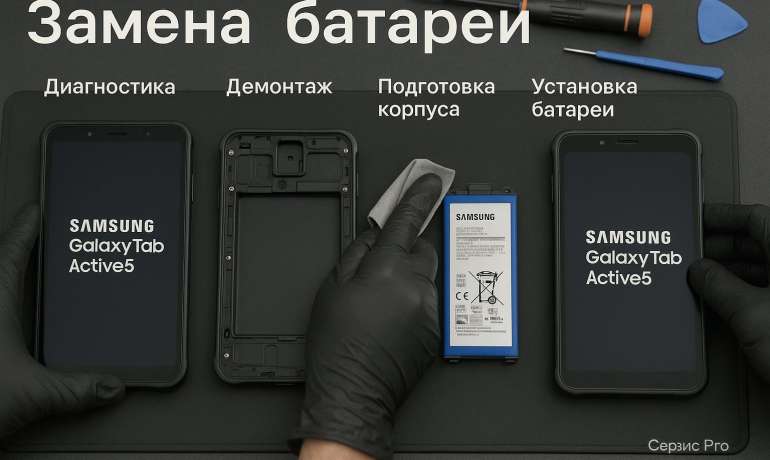 Замена батареи Samsung Galaxy Tab Active 5 в Гомеле
