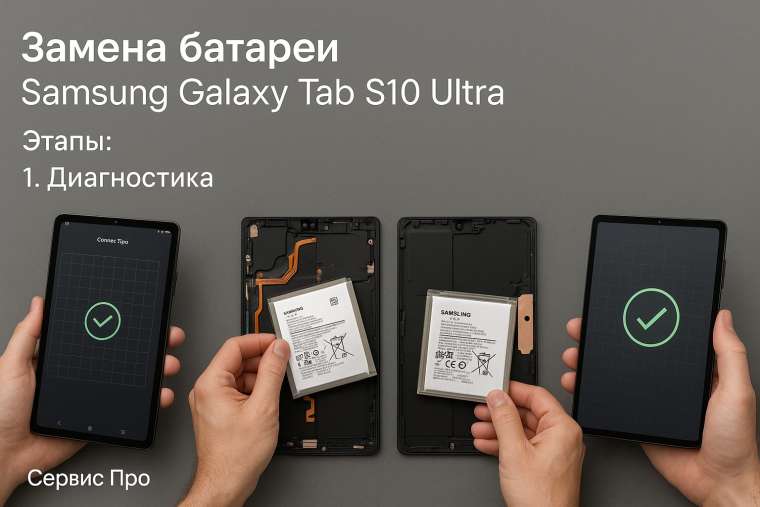 Замена батареи Samsung Galaxy Tab S10 Ultra в Гомеле