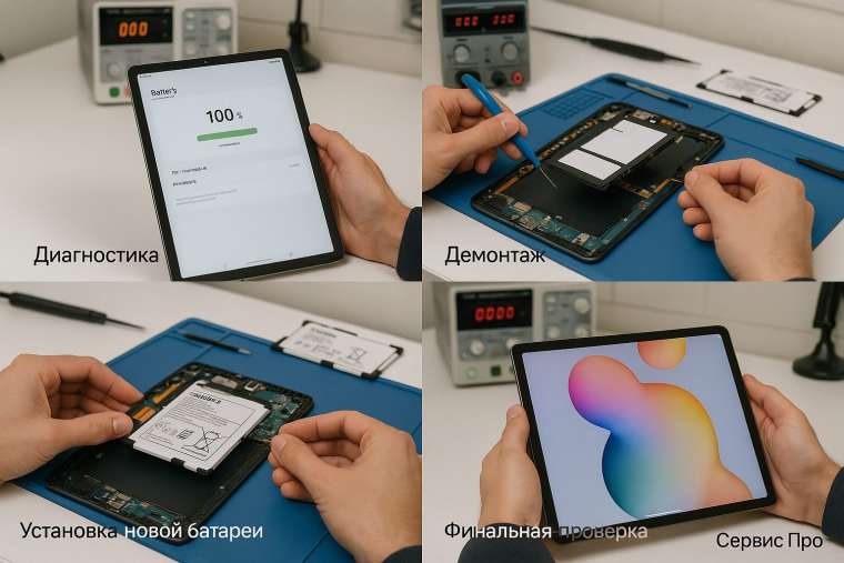 Замена батареи Samsung Galaxy Tab S6 Lite в Гомеле