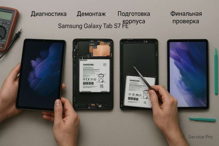 Замена батареи Samsung Galaxy Tab S7 FE в Гомеле