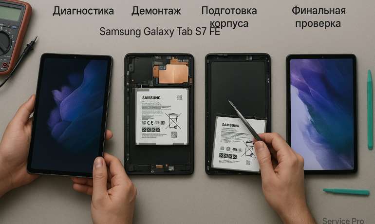 Замена батареи Samsung Galaxy Tab S7 FE в Гомеле