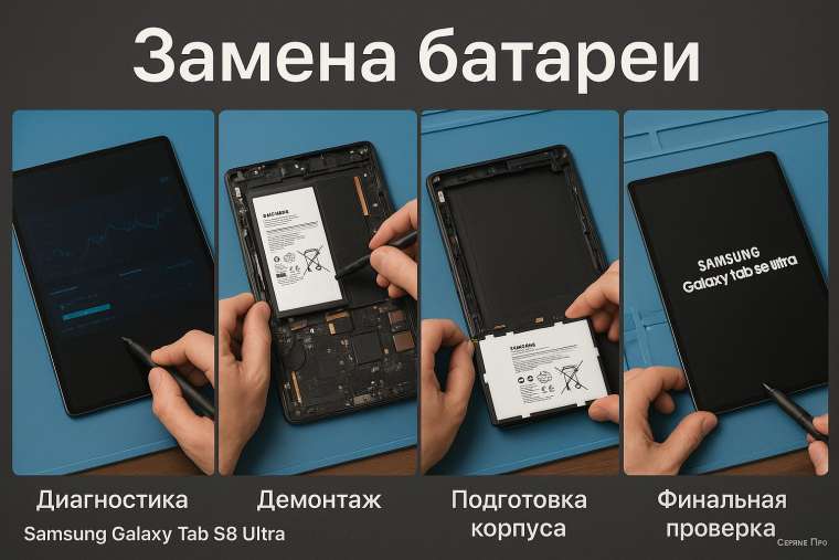 Замена батареи Samsung Galaxy Tab S8 Ultra в Гомеле