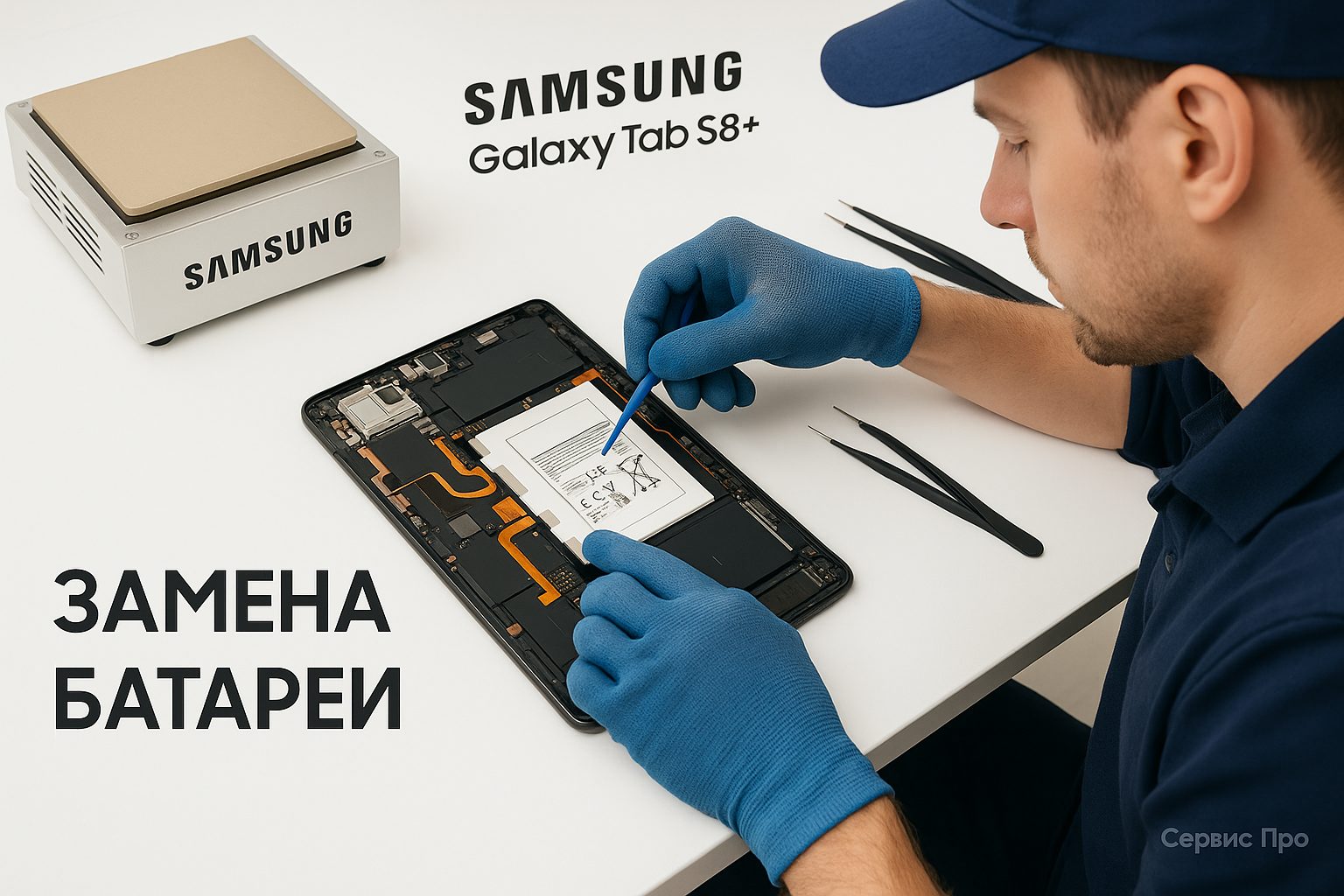 Замена батареи Samsung Galaxy Tab S8+ в Гомеле