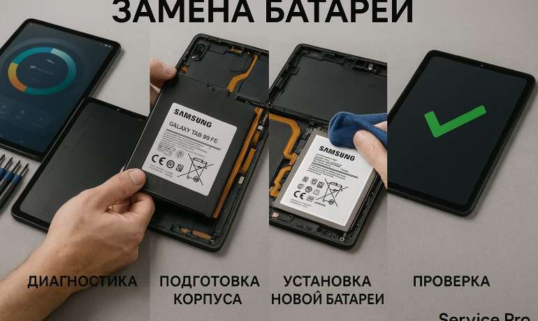 Замена батареи Samsung Galaxy Tab S9 FE в Гомеле