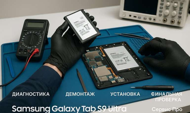 Замена батареи Samsung Galaxy Tab S9 Ultra в Гомеле