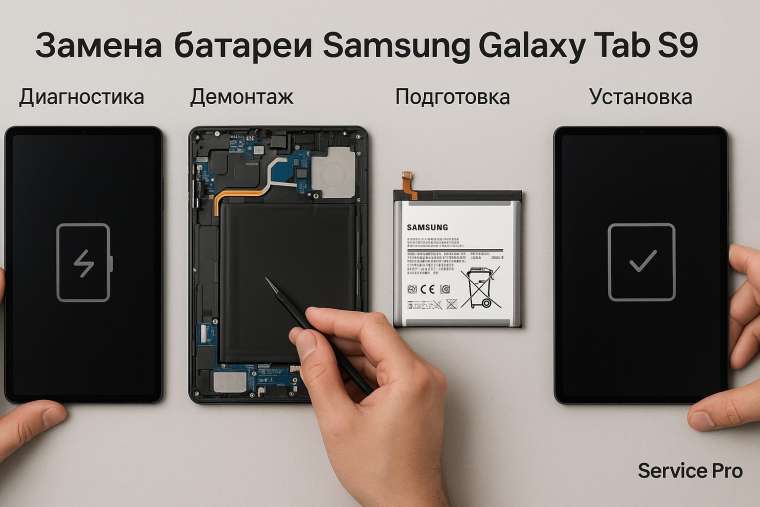 Замена батареи Samsung Galaxy Tab S9 в Гомеле
