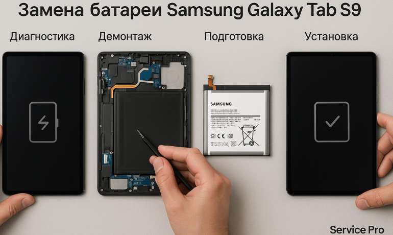 Замена батареи Samsung Galaxy Tab S9 в Гомеле