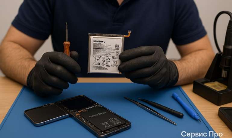 Замена батареи Samsung Galaxy Z Flip 4 в Гомеле