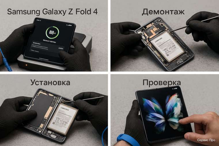 Замена батареи Samsung Galaxy Z Fold 4 в Гомеле