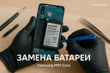 Замена батареи Samsung M01 Core в Гомеле